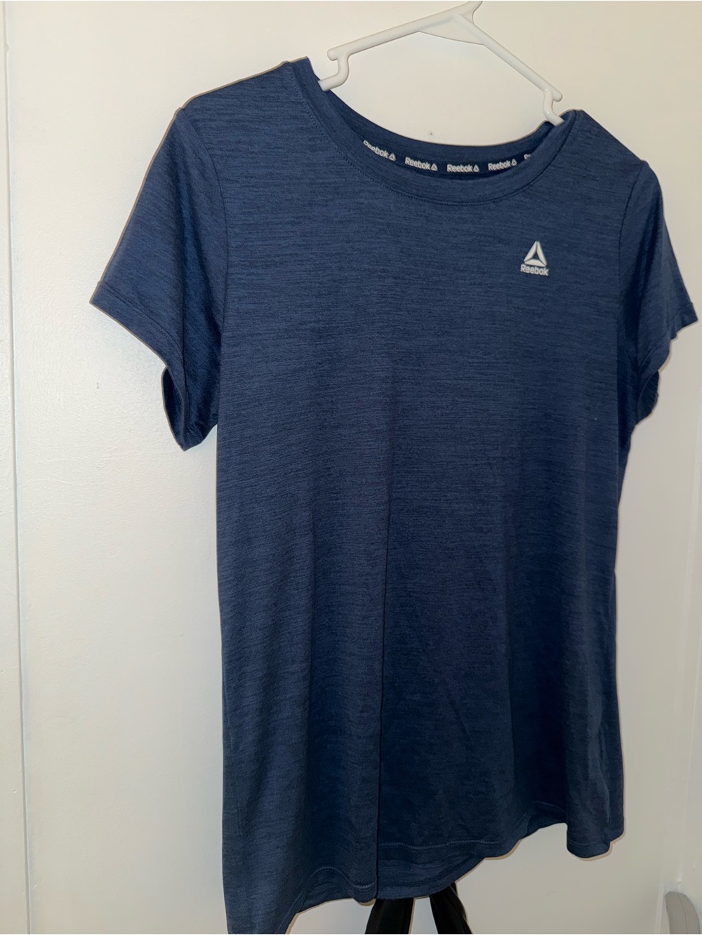 reebok blue short sleeve active top